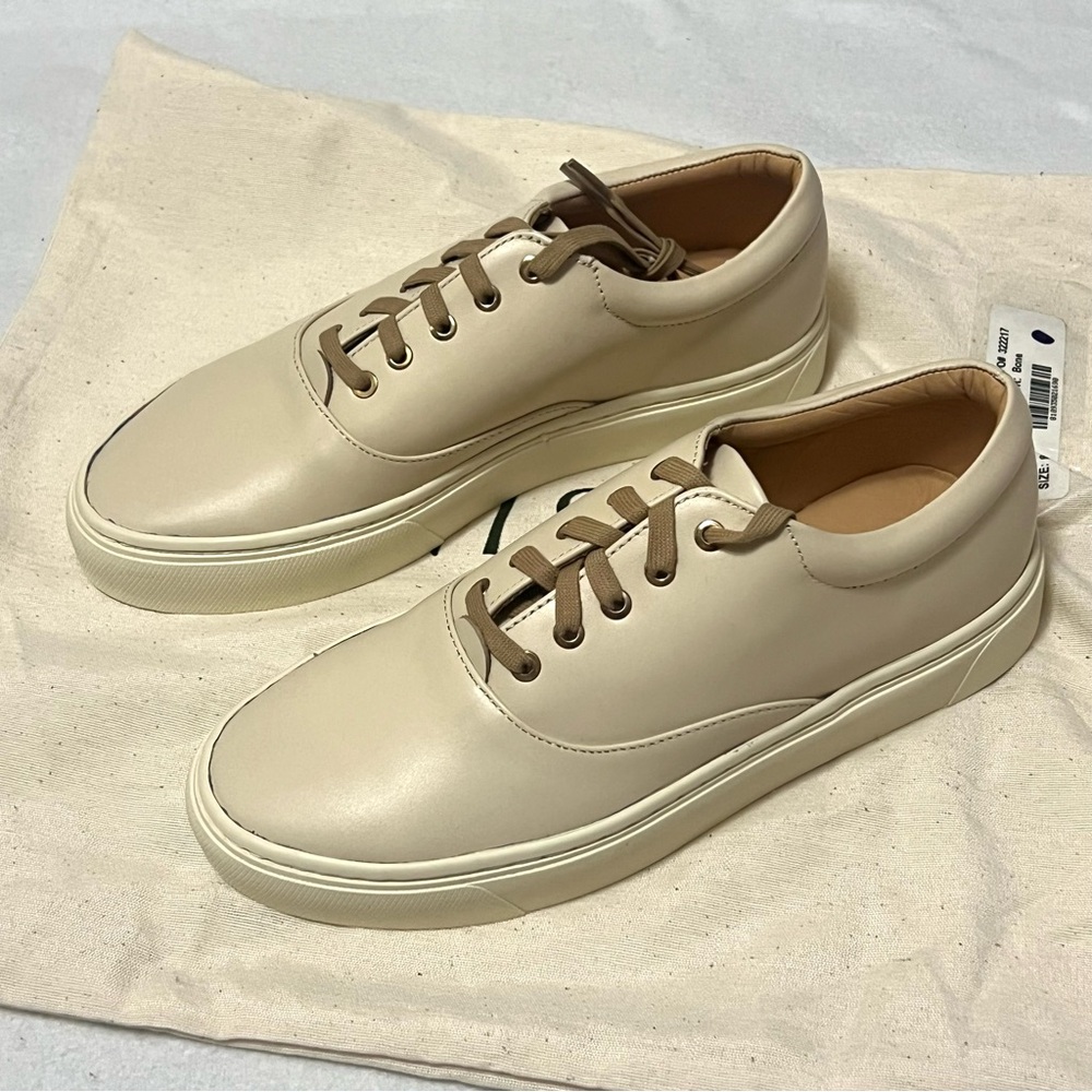 nisolo woman everyday leather sneaker bone